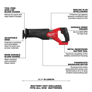 Milwaukee 3697-25 M18 FUEL 5 Tool Combo Kit