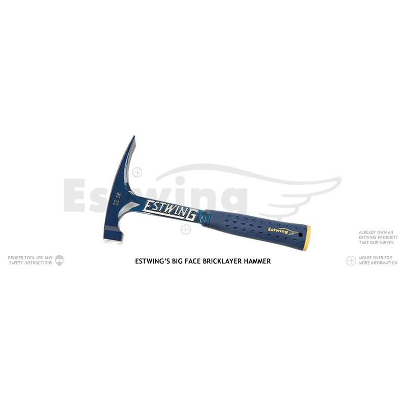 Estwing E6-22BLC BIG FACE ROCK PICK Bricklayer Hammer