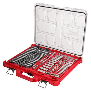 Milwaukee 48-22-9486 1/4" & 3/8â€ Drive 106pc Socket Set with PACKOUT Low-Profile Organizer - SAE & Metric