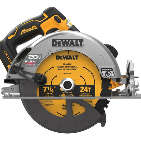 DEWALT DCS573B 20V MAX 7-1/4 IN. BRUSHLESS CORDLESS CIRCULAR SAW WITH FLEXVOLT ADVANTAGE (TOOL ONLY)