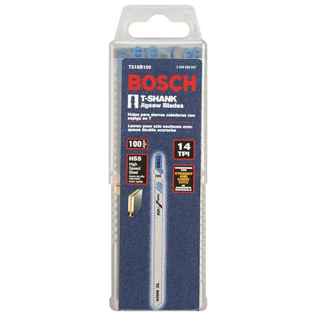 Bosch T318B100 100 pc. 5-1/4 In. 14 TPI Basic for Metal T-Shank Jig Saw Blades