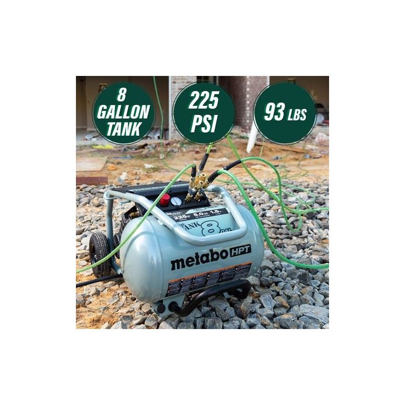 metabo HPT EC1315SM The TANK 8-Gal Trolley Air Compressor