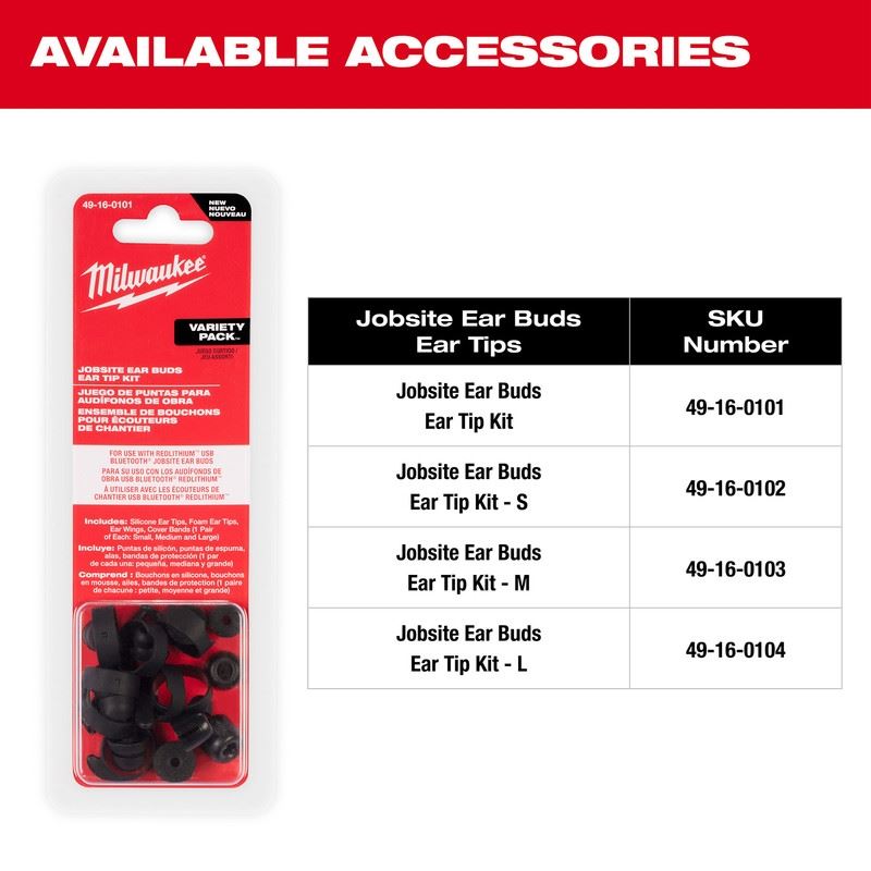 Milwaukee 2191-21 REDLITHIUM USB Bluetooth Jobsite Ear Buds