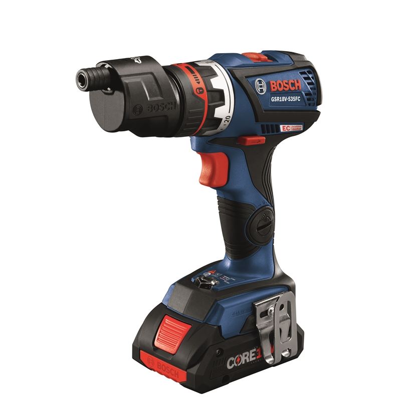 Bosch GSR18V-535FCB15 18V EC Brushless Connected-Ready Flexiclick 5-In-1 Drill/Driver System with (1) CORE18V 4.0 Ah Compact Battery