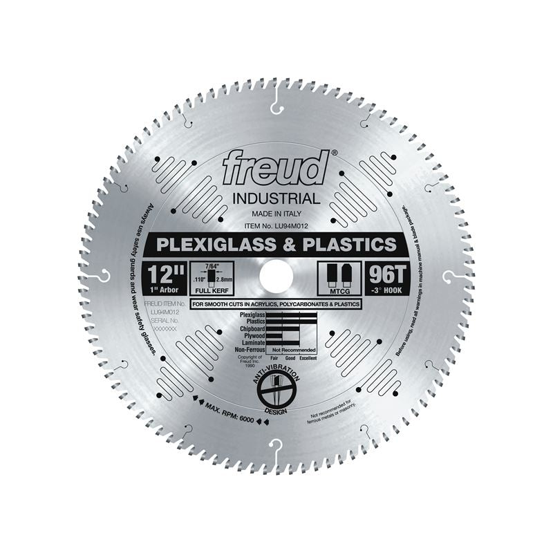 Freud | LU94M012 12" Industrial Plastic Saw Blade