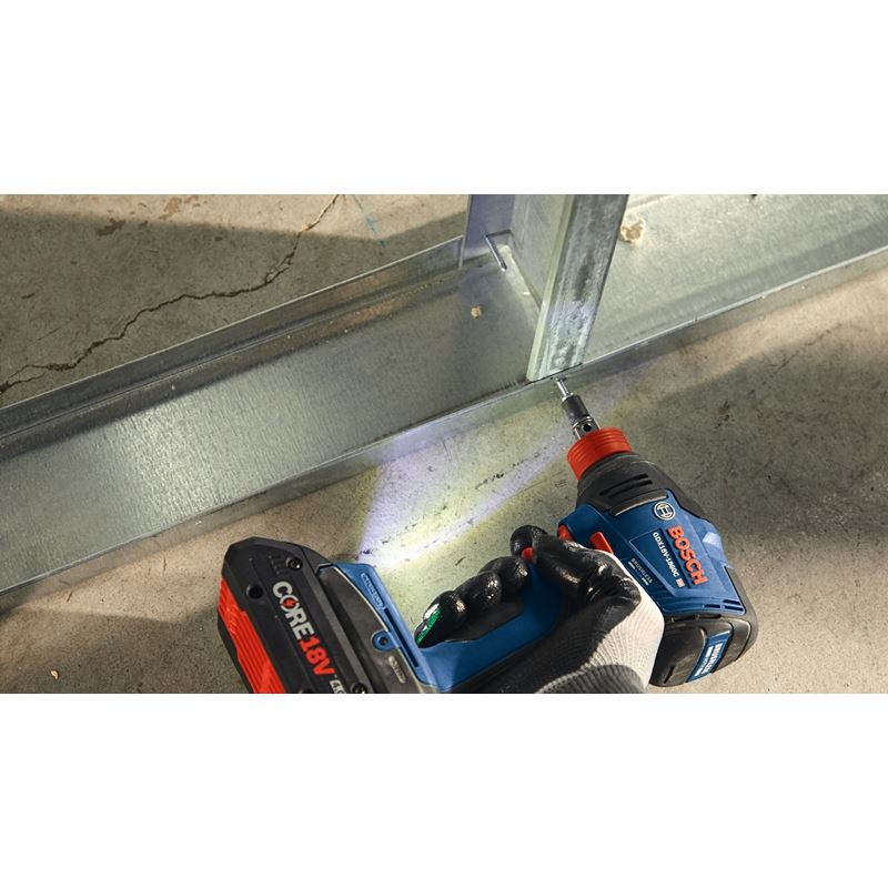 Bosch GDX18V-1860CB25 18V Connected-Ready Two-In-One 1/4 In. and 1/2 In. Bit/Socket Impact Driver/Wrench Kit with (2) CORE18V 4.0 Ah Compact Batteries and (1) Connectivity Module