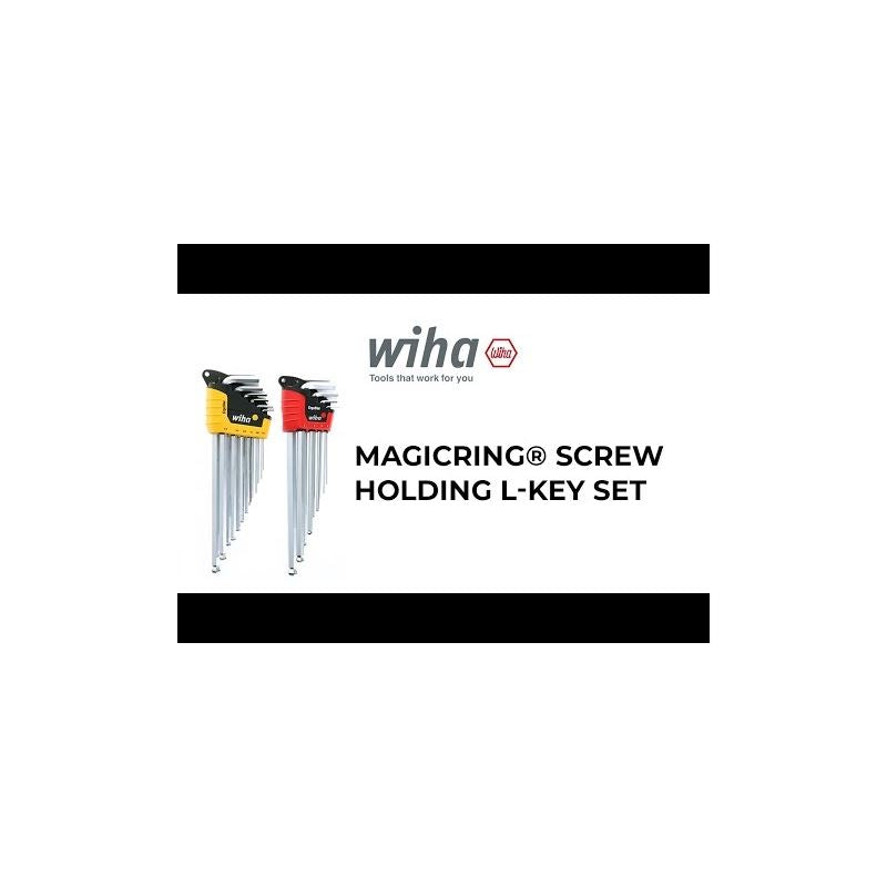 Wiha MagicRing Screw Holding Ball Hex Inch and Metric L-Key Set in ErgoStar holder