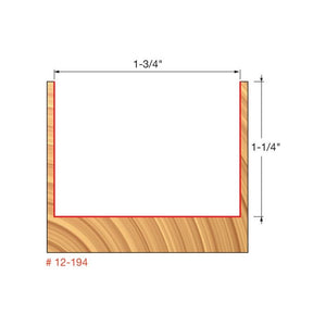 Freud | 12-194 1-3/4 (Dia.) Double Flute Straight Bit (Double Grind)