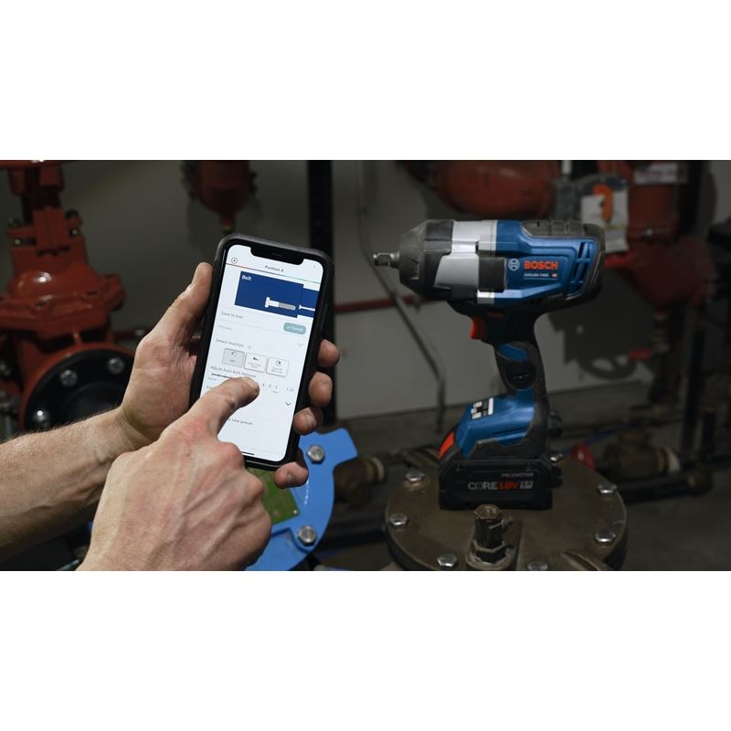 Bosch GDS18V-740CB14 PROFACTOR 18V Connected 1/2 In. Impact Wrench Kit with Friction Ring and (1) CORE18V 8.0 Ah PROFACTOR Performance Battery