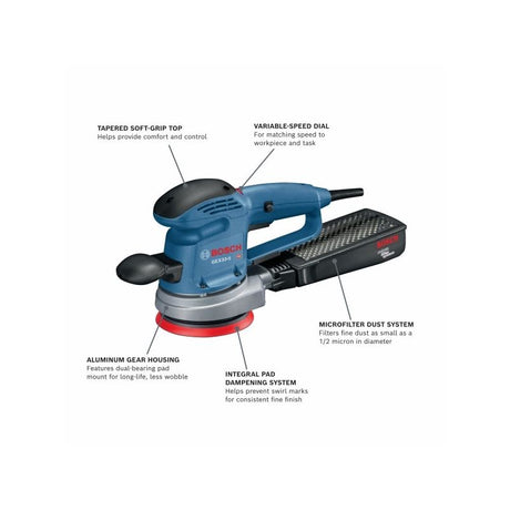 Bosch GEX33-5N 5 In. Multi-Hole Random Orbit Sander/Polisher