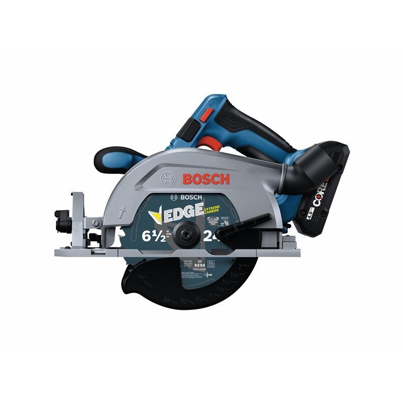 Bosch GKS18V-22LB25 18V Brushless Blade-Left 6-1/2 In. Circular Saw Kit with (2) CORE 18V 4.0 Ah Compact Batteries