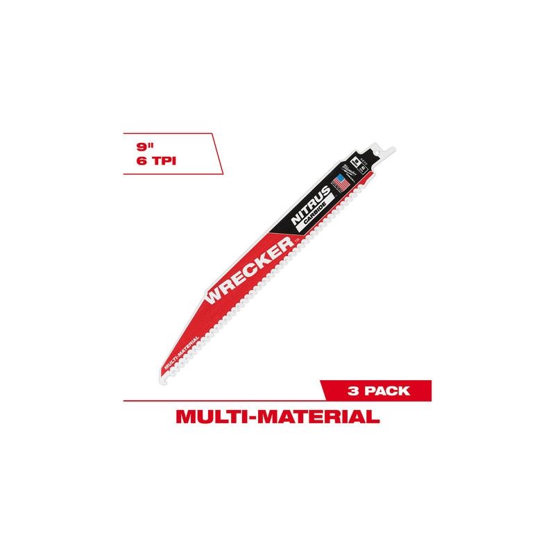 Milwaukee 48-00-5272 The WRECKER with Nitrus Carbide SAWZALL Blade - 9in