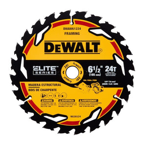 DEWALT DWAW61224  6-1/2in 24T ELITE SERIES Circular Saw Blade