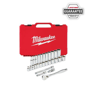 Milwaukee 48-22-9408 3/8in Drive 28pc Ratchet  and Socket Set- SAE