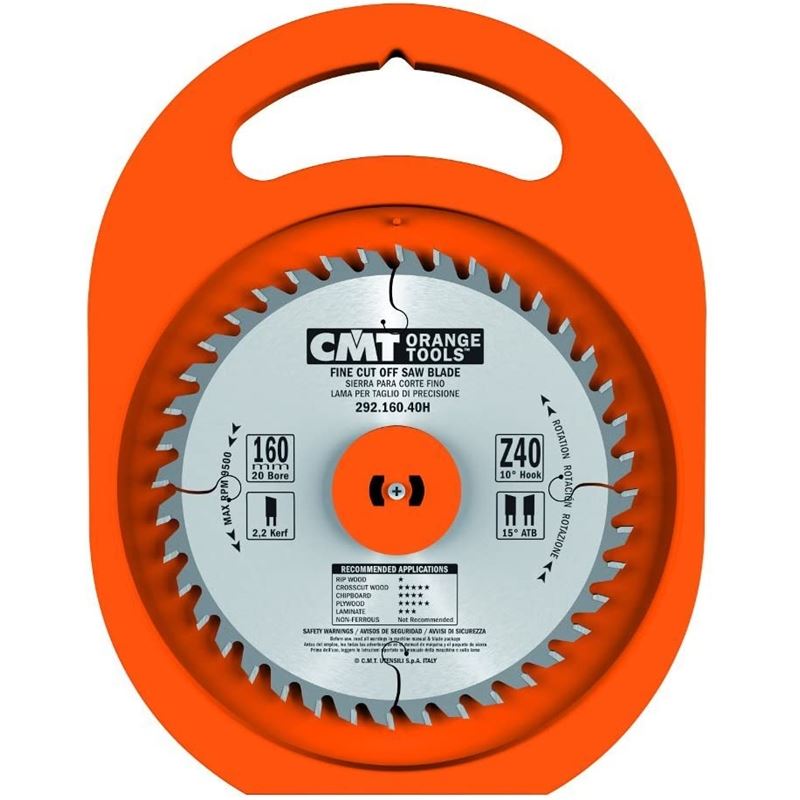 CMT 292.160.40H 160MM 40T 20MM Fine Cut Blade for Festool