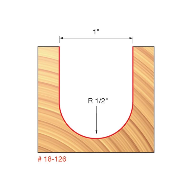 Freud | 18-126 1/2 Radius Round Nose Bit