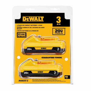 DEWALT DCB230-2 20V MAX* 3.0 Ah Compact Battery 2-Pack