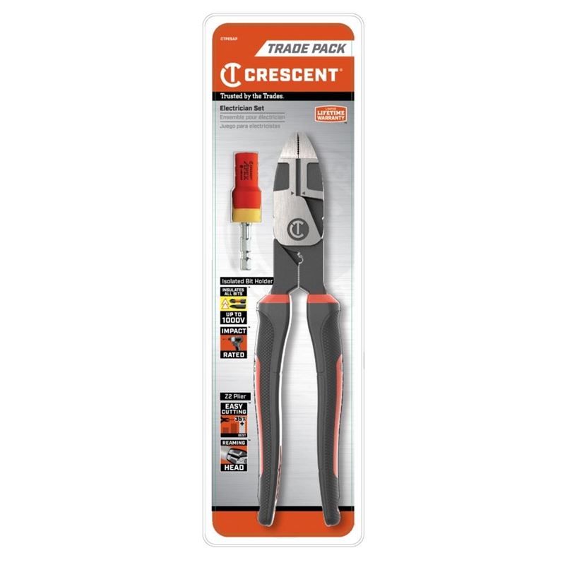 Crescent CTPESAP Crescent eSHOK GUARD and Plier Electrician Set