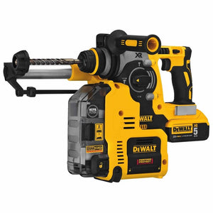 DEWALT DCH273P2DHO 20V MAX* XRÂ® Brushless 1" L-Shape SDS Plus Rotary Hammer Kit with On Board Dust Extractor