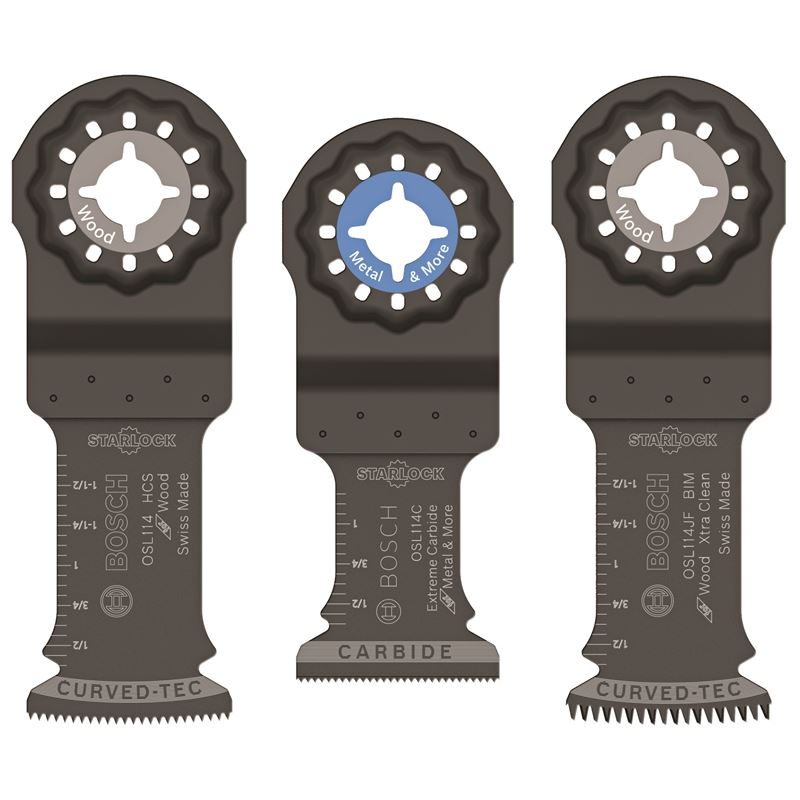 Bosch | OSL003VP 1-1/4 In. Starlock High-Carbon Steel Xtra-clean Clean Carbide Plunge Cut Blades 3 pk.