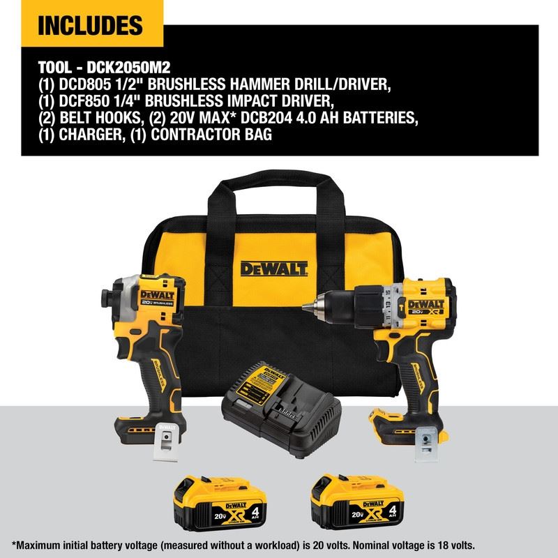 DEWALT DCK2050M2 20V 2pc Combo Kit