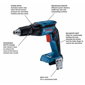 Bosch GXL18V-291B25 18V 2-Tool Combo Kit with Brushless Screwgun, Brushless Cut-Out Tool and (2) CORE 18V 4.0 Ah Compact Batteries