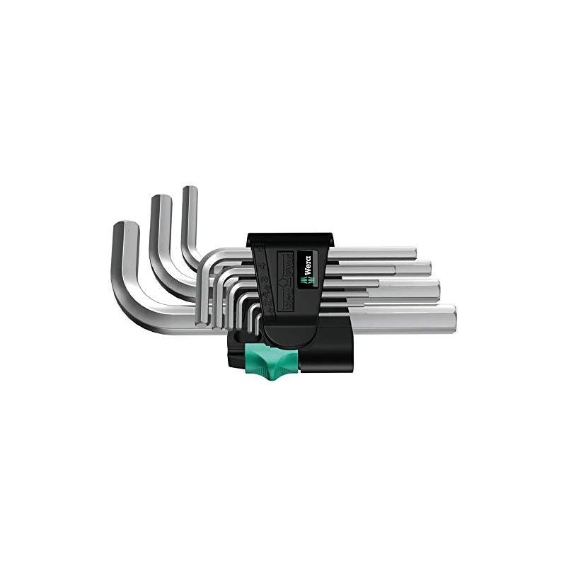 WERA 05021406001 950/9 Hex-Plus 5 L-key set, metric, chrome-plated