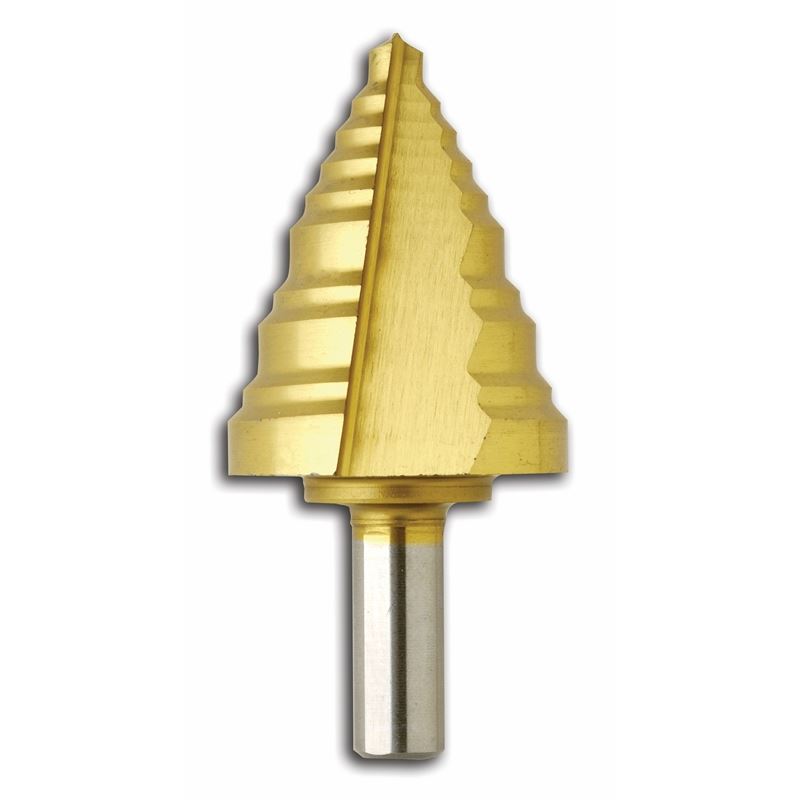 Bosch SDT10 1/4 In. to 1-3/8 In. Titanium-Coated Step Drill Bit