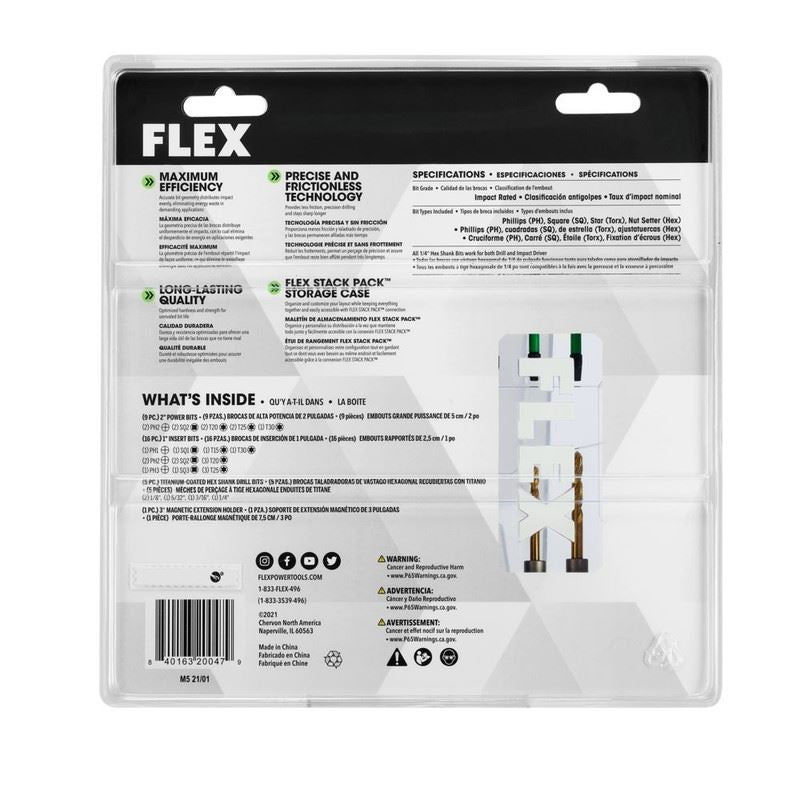 FLEX FAM10001-31 31 PC. Impact Drill and Drive Bit Set