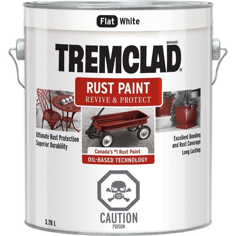 TREMCLAD Rust Paint 3.78L FLAT WHITE