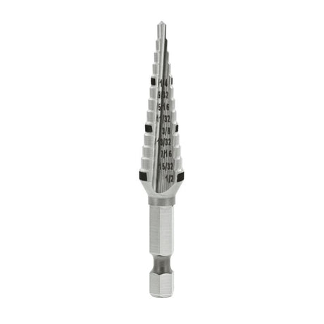 Diablo 1/4 in. â€‘ 1/2 in. 13 Step Impact Step Drill Bit