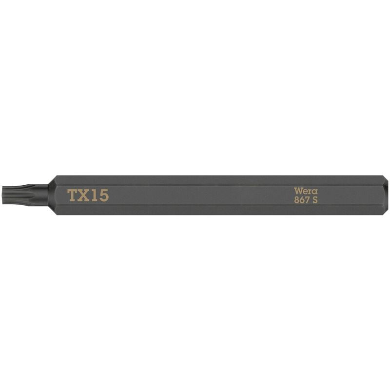 WERA 05018166001 867 S TORX bits for impact screwdrivers, TX 15 x 70 mm