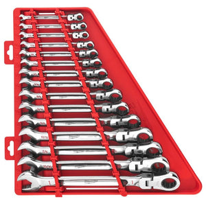 Milwaukee 48-22-9413 15pc Flex Head Ratcheting Combination Wrench Set - SAE