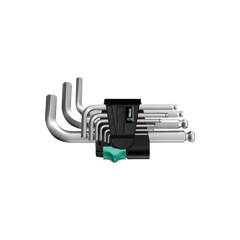 WERA 05133163001 950/9 Hex-Plus 3 L-key set, metric, chrome-plated