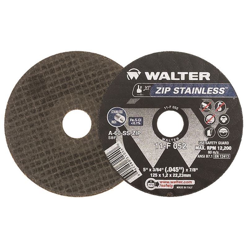 WALTER 11F052 ZIP STAINLESS 5in X 3/64in