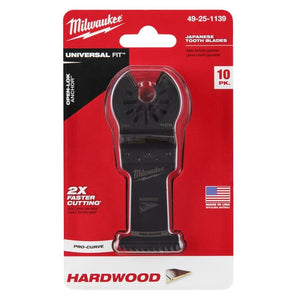 Milwaukee 49-25-1139 OPEN-LOK 1-3/8 in Hcs Japanese Tooth Pro-Curve Hardwood Blade 10 Pk