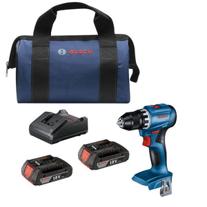 Bosch GSR18V-400B22 18V Compact Brushless 1/2 In. Drill/Driver Kit with (2) 2.0 Ah SlimPack Batteries