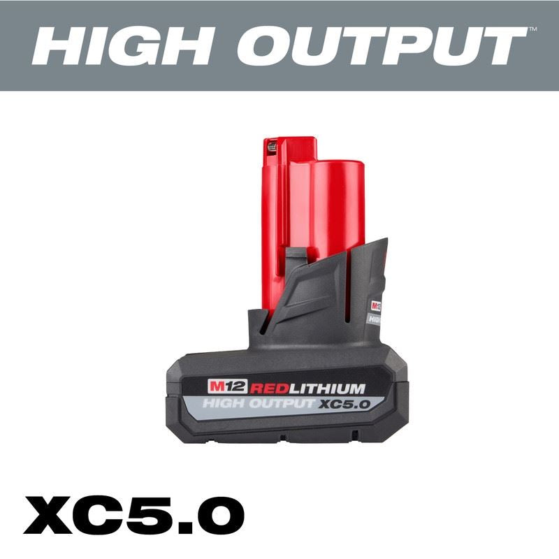 Milwaukee 48-11-2450 M12 REDLITHIUM HIGH OUTPUT XC5.0 Battery Pack