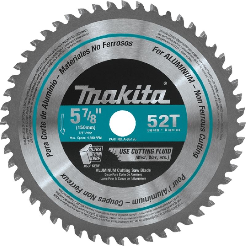 Makita A-96126 5-7/8in  52CT 5/8in Cordless Circular Saw Blade