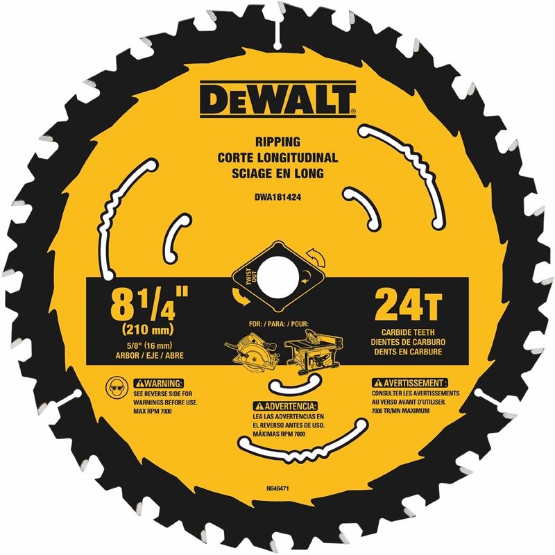 DEWALT DWA181424 8-1/4 in. Circular Saw Blades