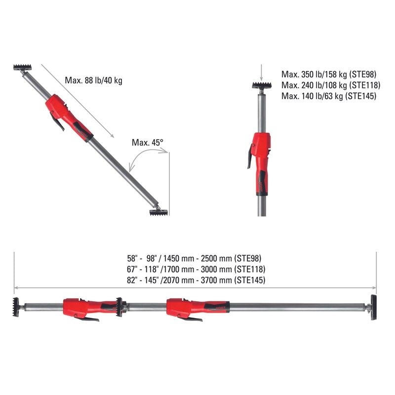 Bessey Drywall Support Rod