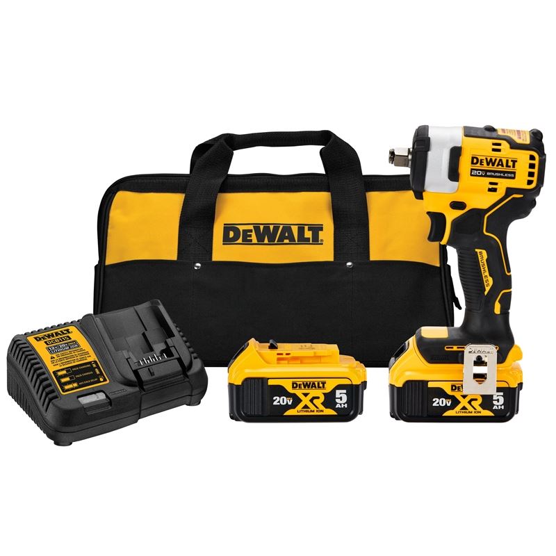 DEWALT DCF911P2 20V MAX 1/2 IN. CORDLESS IMPACT WRENCH WITH HOG RING ANVIL  KIT