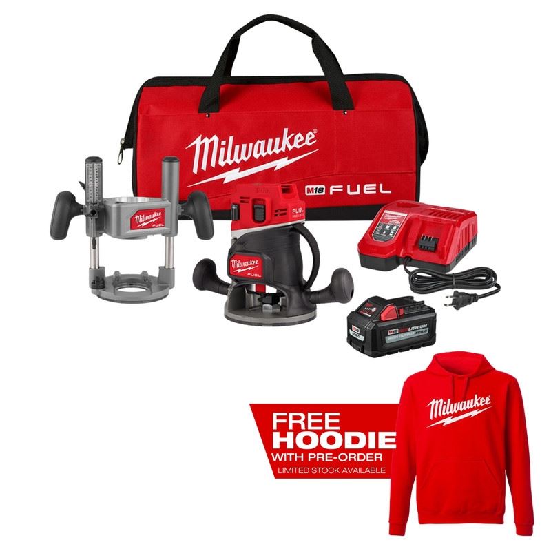 Milwaukee 2838-21 M18 FUEL 18 Volt Lithium-Ion Brushless Cordless 1/2 in.  Router Kit